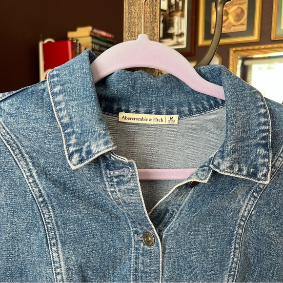 Abercrombie & Fitch Denim Dress Size Medium - Picture 2 of 7